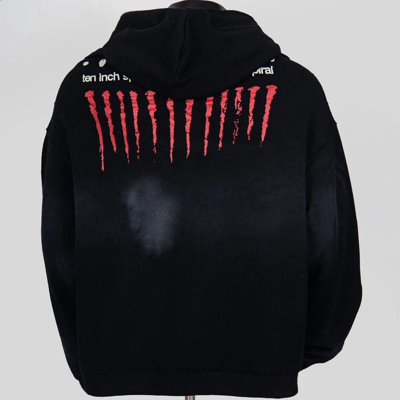 Double Zipper Project G/R Hoodie Sleeve Glove Long Men Women High Quality winter Band Play perform Sweatshirts Pullovers 250815