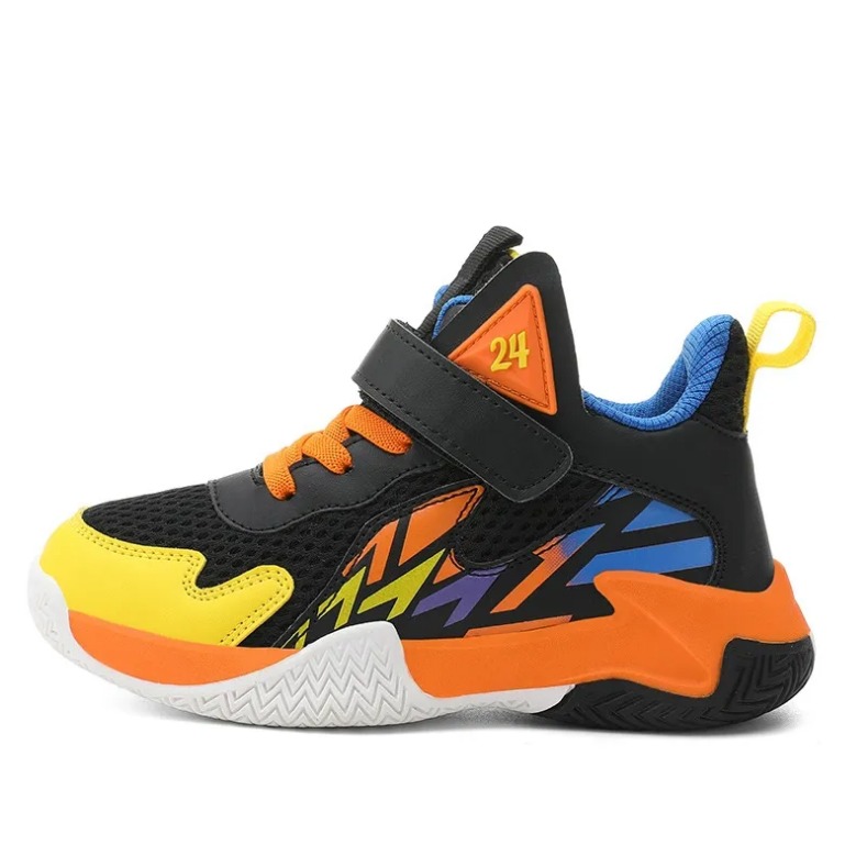 Children's Basketball Shoes 2024 Spring/Summer New Boys' Training Shoes: Big Kids Mesh Breathable Youth Sports Shoes Z 9.2-1