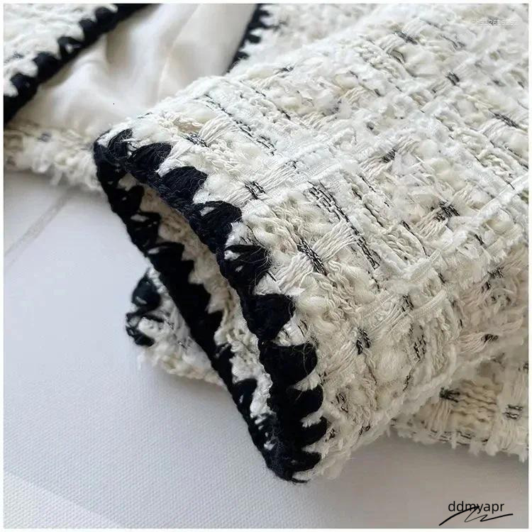 Women's Jackets Spring Autumn Jacket Design Fashion Sweet Tweed Blazers Women Ddmydec French Elegant Office Lady Woolen Short Suit Coats