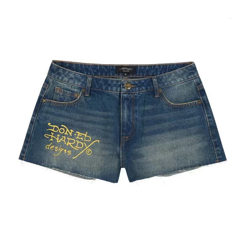 Hip-hop Punk Rock Cartoon Graffiti Print Jeans Men Y2k Harajuku Retro Personality High-waisted Washed Oversized Shorts Women 241213