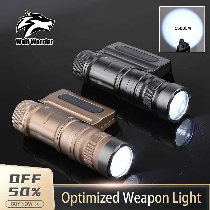Tactic Flashlight 1500lumens Powerful Optimized Weapon Light Cloud OWL Tactical Flashlight for20mm Rail Hunting Gun Rifle XJ250905