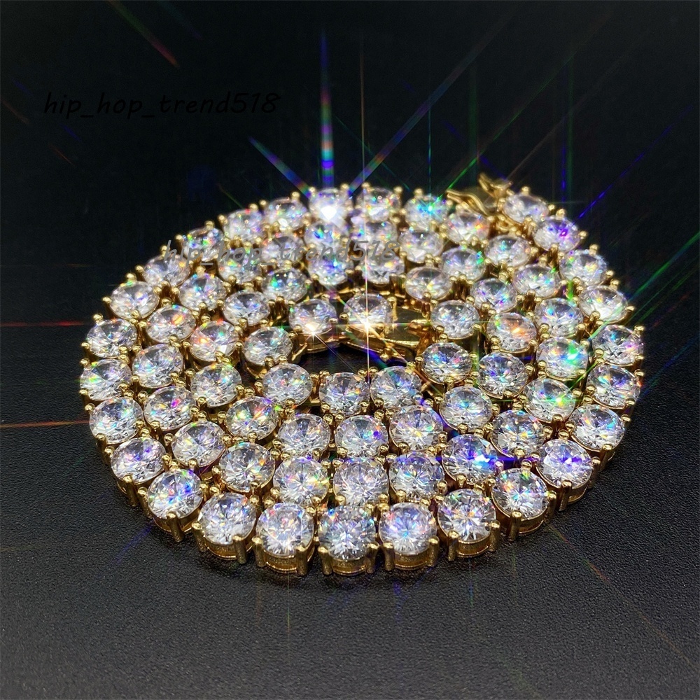 Hot Sale Fashion Jewelry Wholesale Price Iced Out 3mm 4mm 5mm 5a Moissanite Tennis Chain Brass Chain
