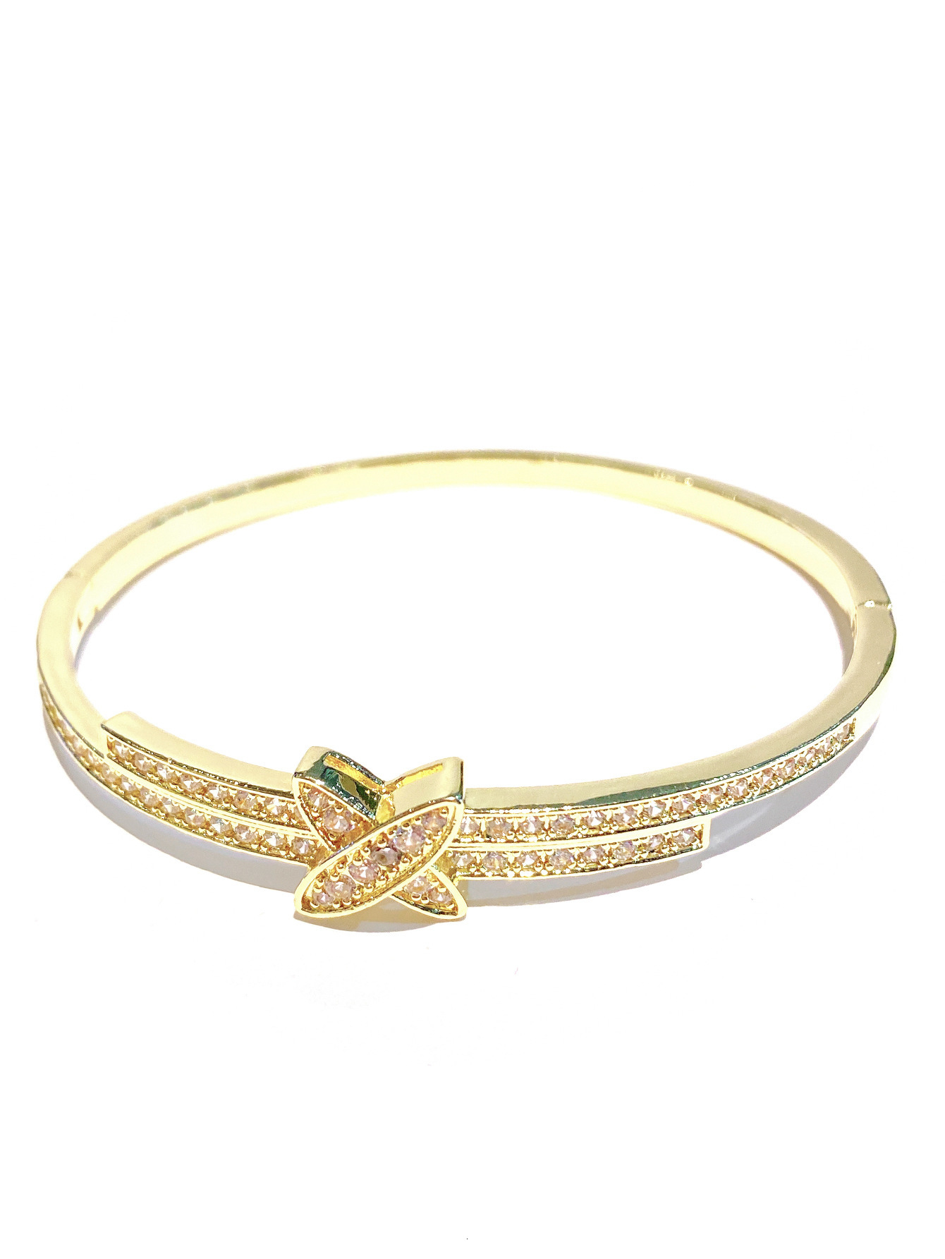 Luxury Brand Designer Jewelry 18K Gold Cross Bracelet For Women With Copper Micro Inlay, Platinum Plated K Gold, X Inlaid With Diamonds, Fashionable A