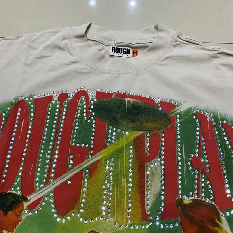 Rough Play Short Sleeve Mens Tshirts Fashion Streetwear Multiple Style Skull Print Tops Tees Real Po One Day Shipped Out 250904