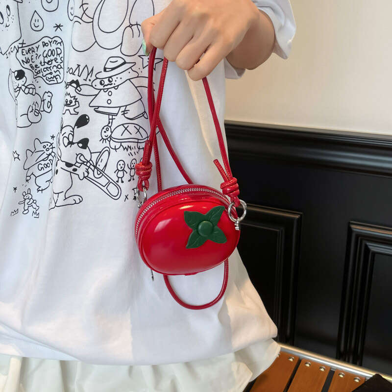 Unique Fruit Small 2025 New Soft Girl Fashion Niche Single Shoulder Crossbody Mini Apple Bag PU