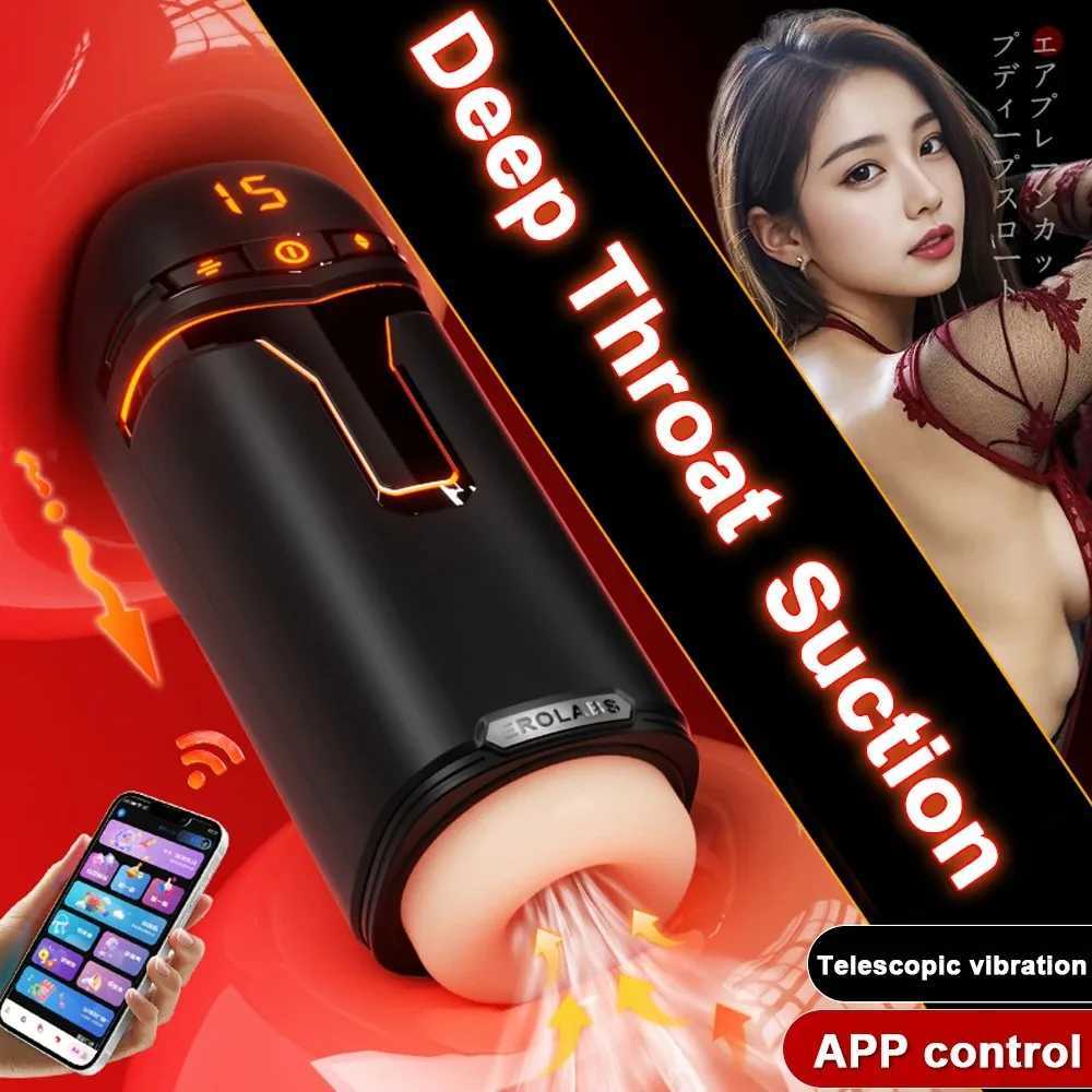 APP Controlled Telescopic Vacuum Sucking Vibrating Male Masturbator Fully Automatic Male Masturbation Cup Penis ExerciserXJ250905