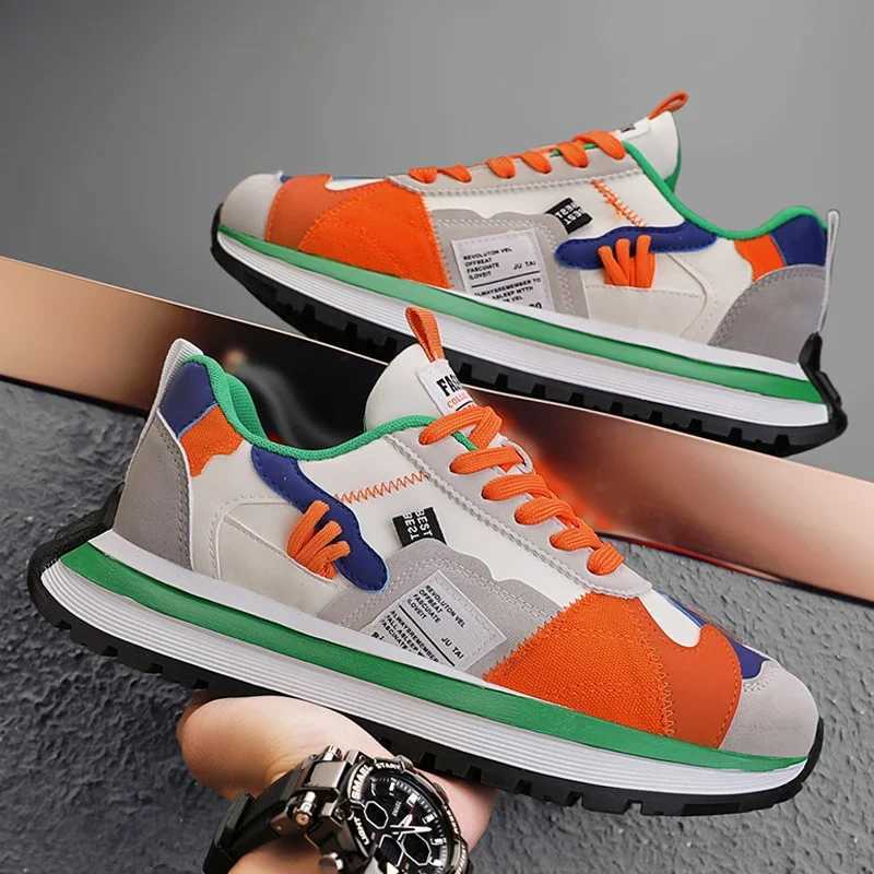 2025 Hot Sale Spring Mens Lightweight Thick Sole Trend Fashion Lowtop Casual Board Shoes Sneakers Men Platform Shoes Z250905