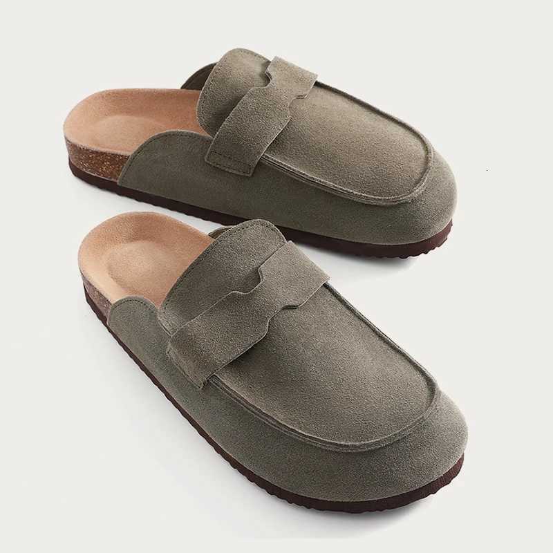 Smile PoP Cork Suede Clogs Slippers For Women Men Clogs Shoes Classic Cork Antislip Outdoor Slippers With Arch Support Mules W250905