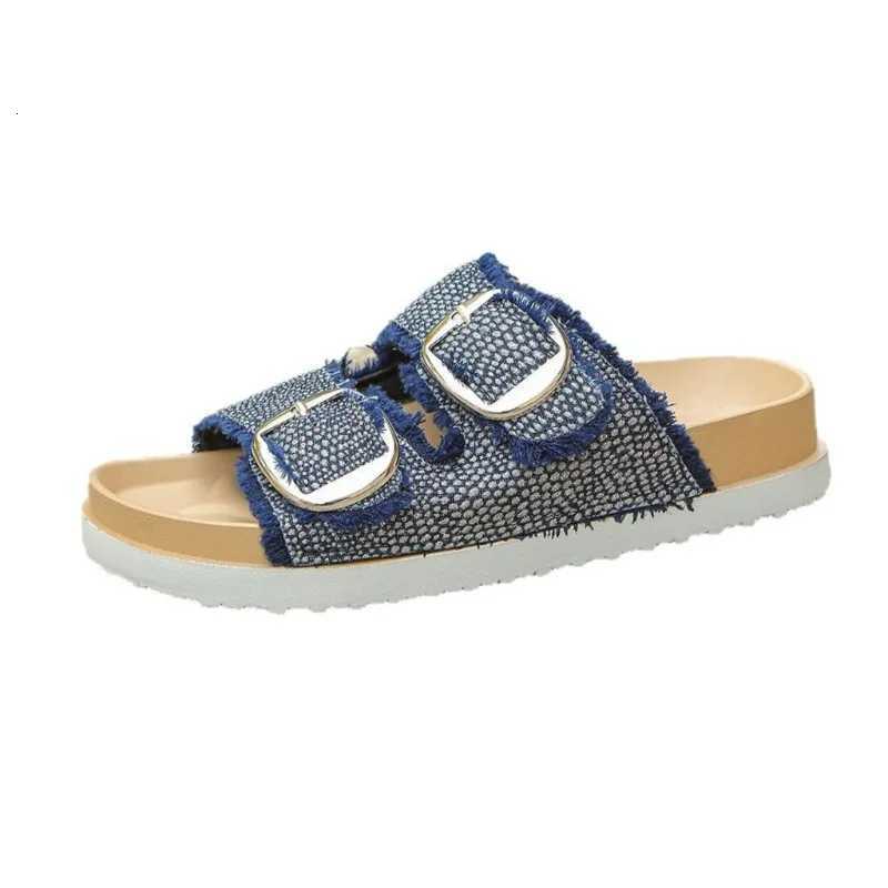 New Womens Comfortable Sandals Slip on Wedge Sandals Sports Beach Walking Shoes Summer Fashion Denim Casual Sandals W250905