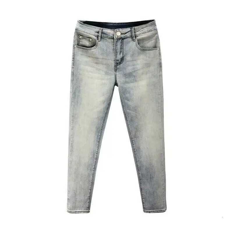 Luxury Fashion Designer Vintage Slim Fit Mens Denim Jeans Casual Korean Spring and Autumn Stretch Washed Trousers Male Jeans W250905