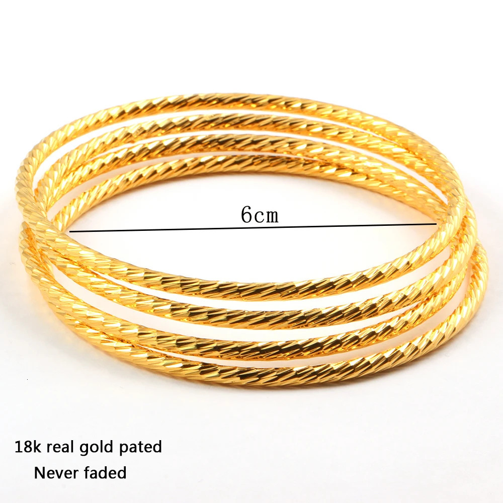 Wholesale 4pcsset Gold Color Jewelry Muslim Turkish Bangles Ethiopian African Women Dubai Bracelet Party Wedding Gifts 250905