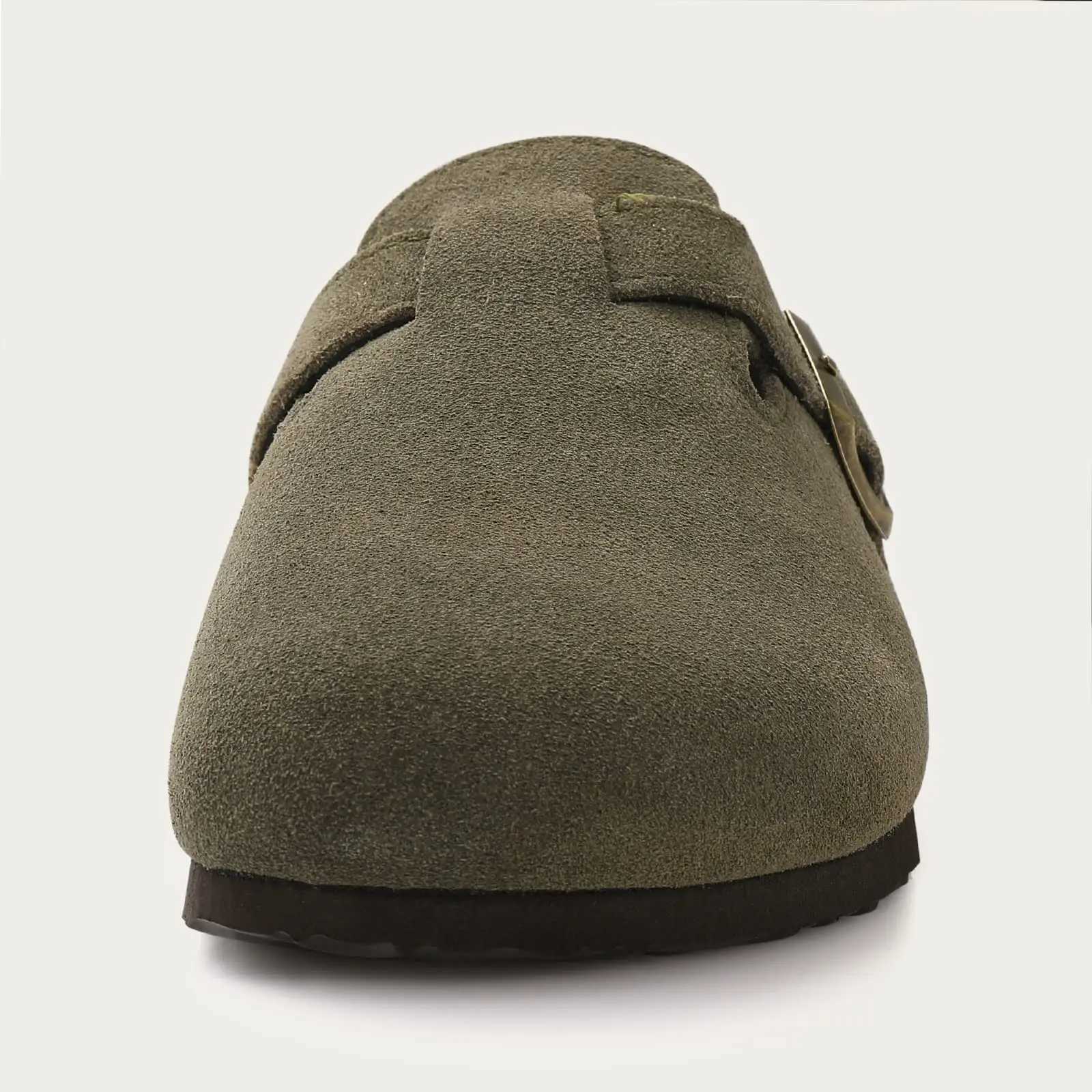 Crestar Suede Clogs Slippers Women Men Fashion Cork Clogs Footbed Leather Mules Unisex Slipon Beach Shoes With Arch support W250905