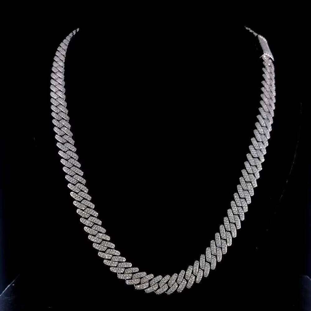 Exquisite VVS Clarity Moissanite Dia Studded Cuban Link Chain for Sale Indian Supplier From India