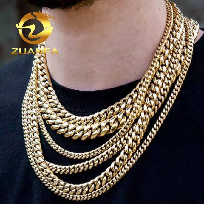 Wholesale Price 925 Silver Hip Hop Jewelry 8mm 10mm 12mm Miami Cuban Link Chain With Moissanite Clasp Cuban Necklace Bracelet