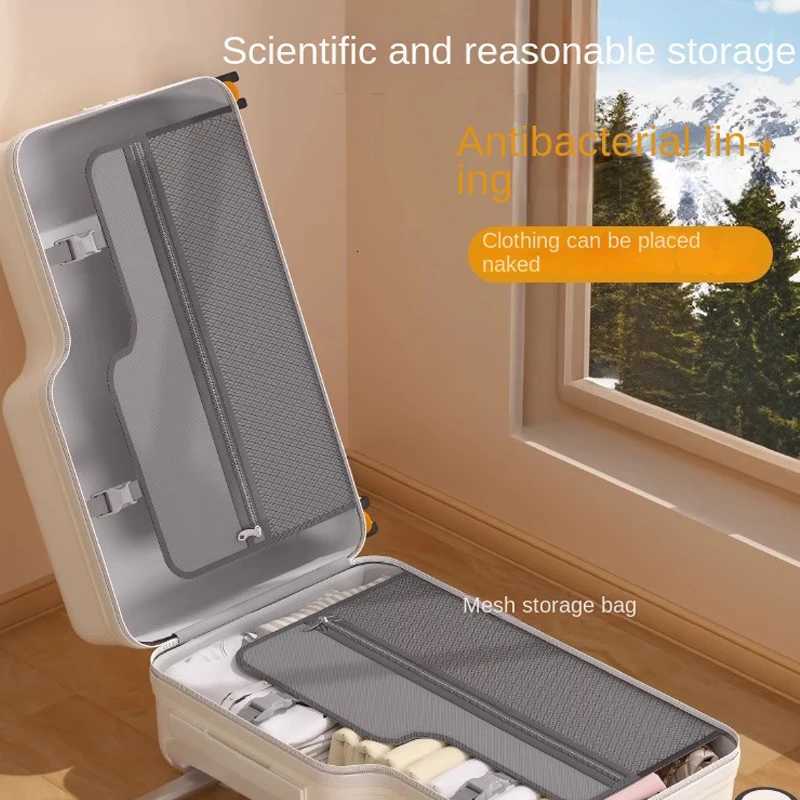 Luggage 18 inch Trolley Case Can Sit and Ride Portable Boarding Box Brake Universal Wheel SuiTCase Z250905