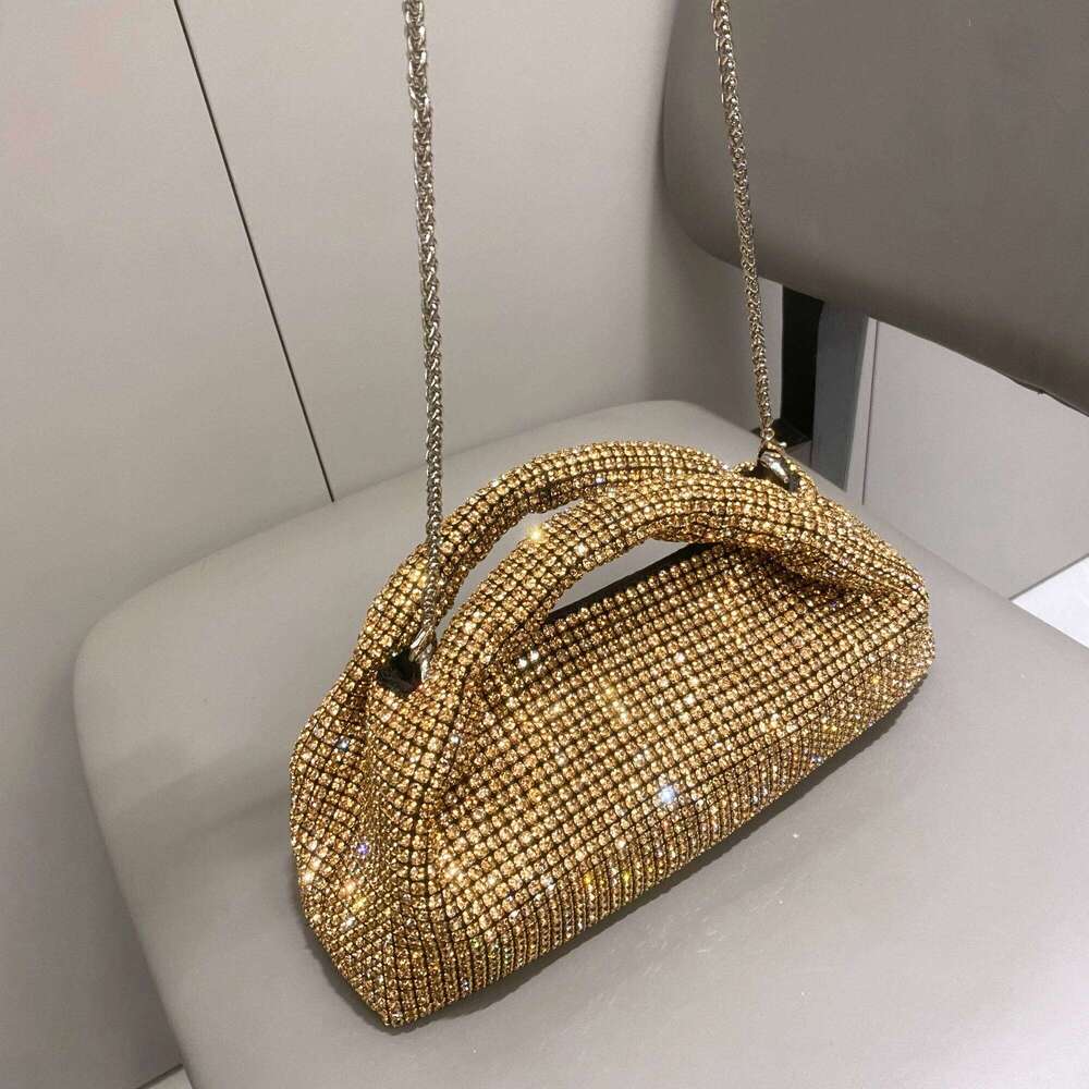 Designer Bags Shiny Crystal Clutch Purse Bucket Shoulder Bag Rhinestone Handmade Purses And Handbags Designer Evening Clutch Bag Purse Luxury Bag