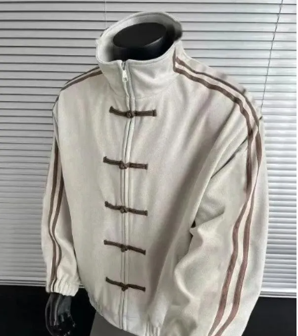 Men's Jackets Spliced Stand Collar Jacket Spring Chinese Style Buttoned Fashion Retro Tang Single Breasted Tops Coat