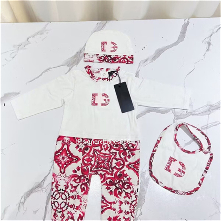 baby one-piece crawling suit 3 sets of high-quality infant and toddler clothing, designed by a designer for newborns' autumn and winter crawling suits A15