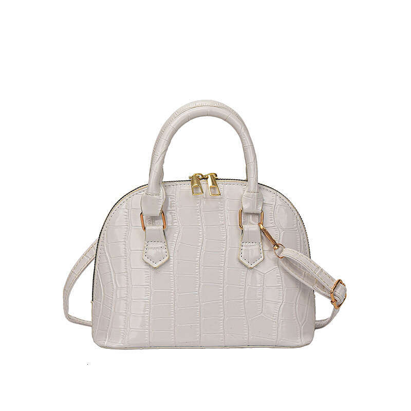 High-End Small for Women 2023 New Versatile Solid Color Elegant Shoulder Crossbody Crocodile Pattern Handbag Shell Bag
