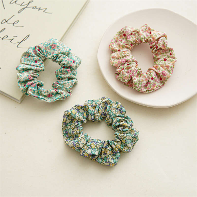 DHpet New Pure Cotton Printed Chunky Elastic Hair Ties for Cross - border Sales