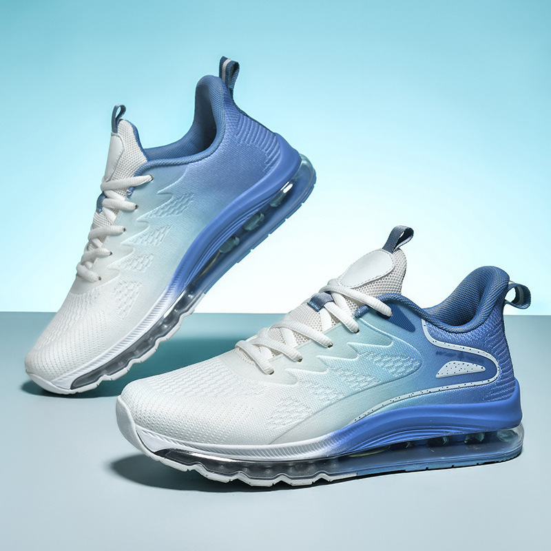 Fashion Air Cushion Running Shoes For Men Big Size Breathable Mesh Shock absorption Sneakers