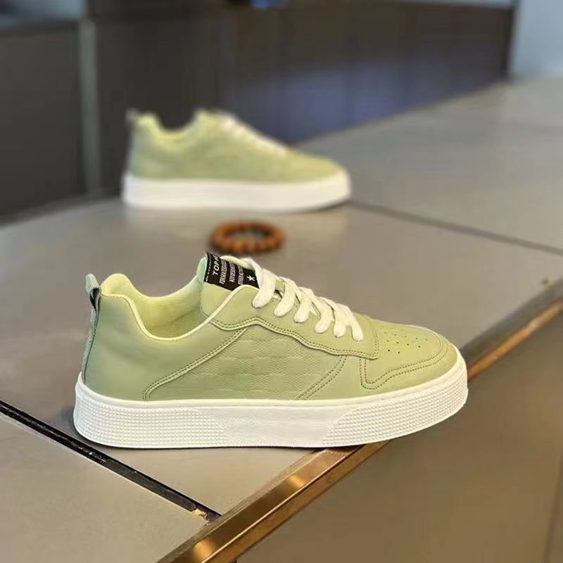 Spring with 2025 New Men's shoes: White sneakers, men's trendy and versatile shoes, men's popular, durable, sporty and casual sneakers,