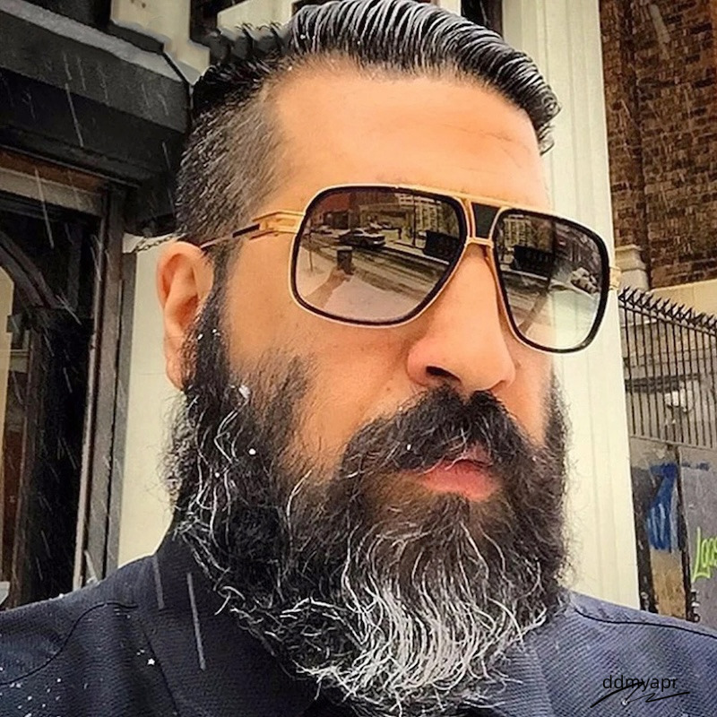 Steampunk Pilot Brand Ddmydec Design Fashion Classic Grandmaster Four Style Retro Gradient Lens Sunglasses Men Vintage Sun Glasses Oculos Jh05 IVISTA