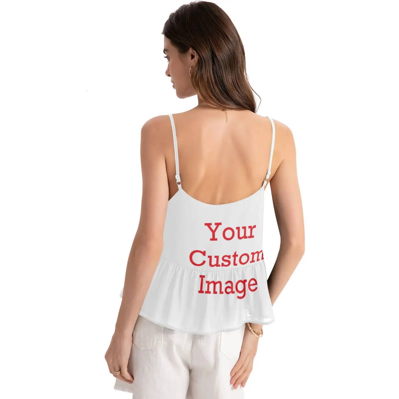 Halter Sexy Backless Tank Tops for Women Streetwear 2025 Personalized customization Women's sleeveless halter top