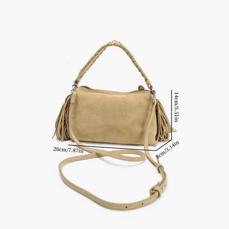 WOMENS MINI SUEDE FRINGED BAG New Designer Small Handbag Spacious Crossbody Bag For Ladies Fashionable Tassel Bag Z250903