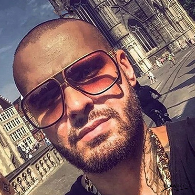 Steampunk Pilot Brand Ddmydec Design Fashion Classic Grandmaster Four Style Retro Gradient Lens Sunglasses Men Vintage Sun Glasses Oculos Jh05 IVISTA