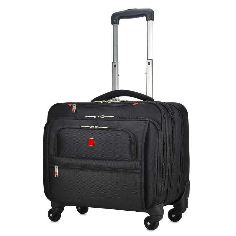 Multifunction Oxford cloth trolley suitcase box 18inch computer business travel rolling luggage universal wheel trolley case Z250905