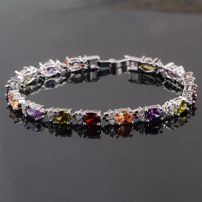 Trendy Youthful Statement Piece: Floral-Inspired Bangle Adorned With Clear Cubic Zirconias