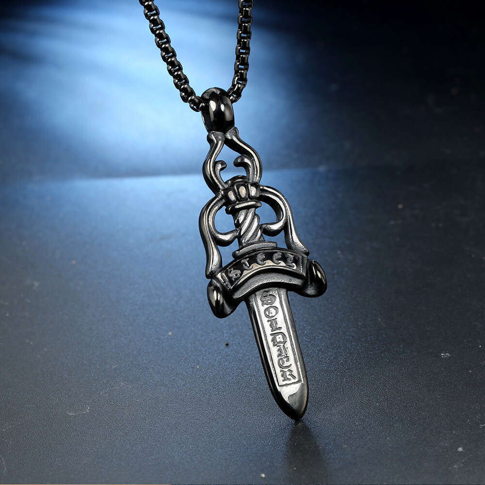 Xinjingda Jewelry Cross Fashion Trend Sword Pendant Necklace Punk Hip Hop Trendy Brand