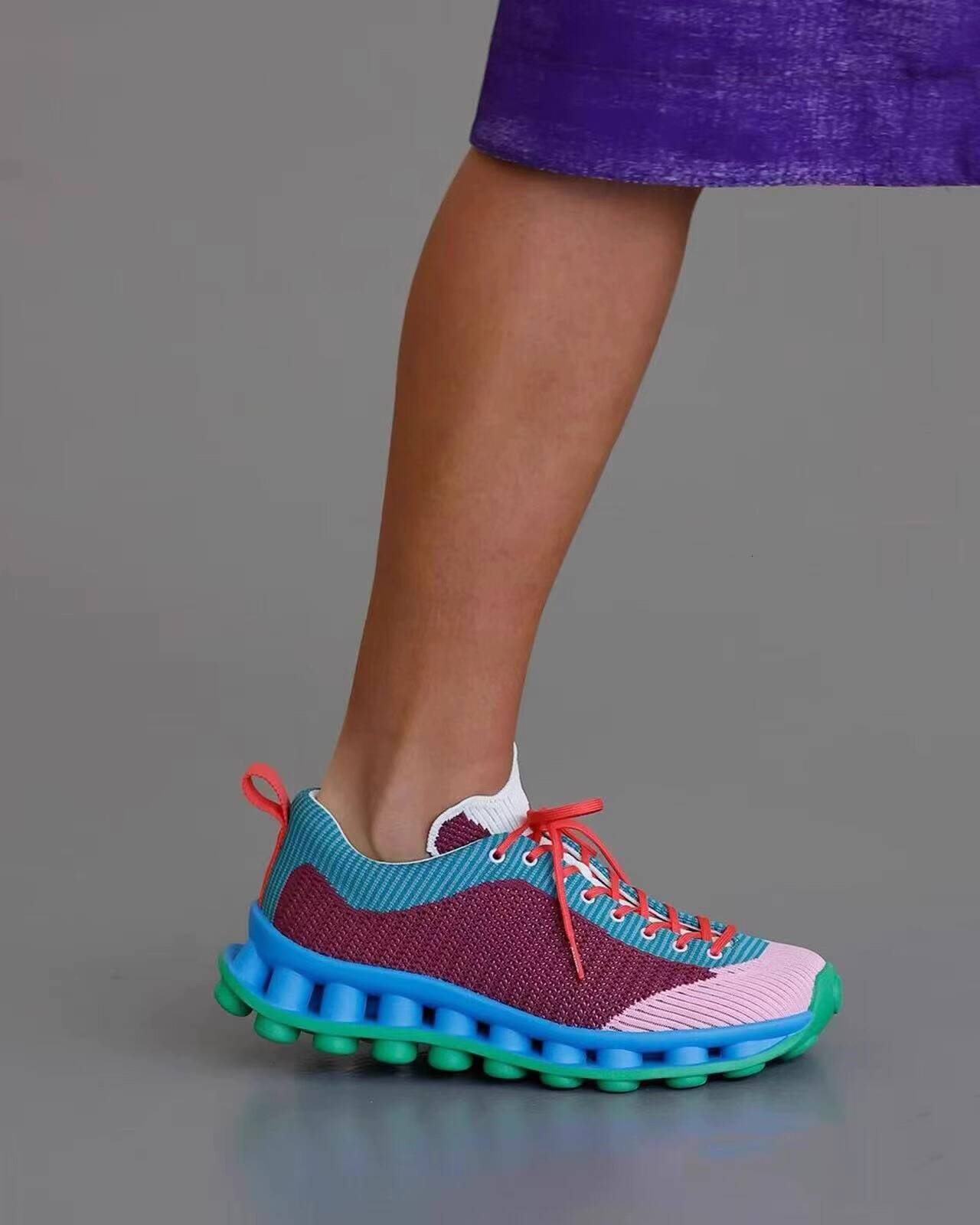 TGPL Internet Celebrity Dopamine Trendy European Style Color Block Thick Sole Dad Casual Sneakers Women's Men's Shoes