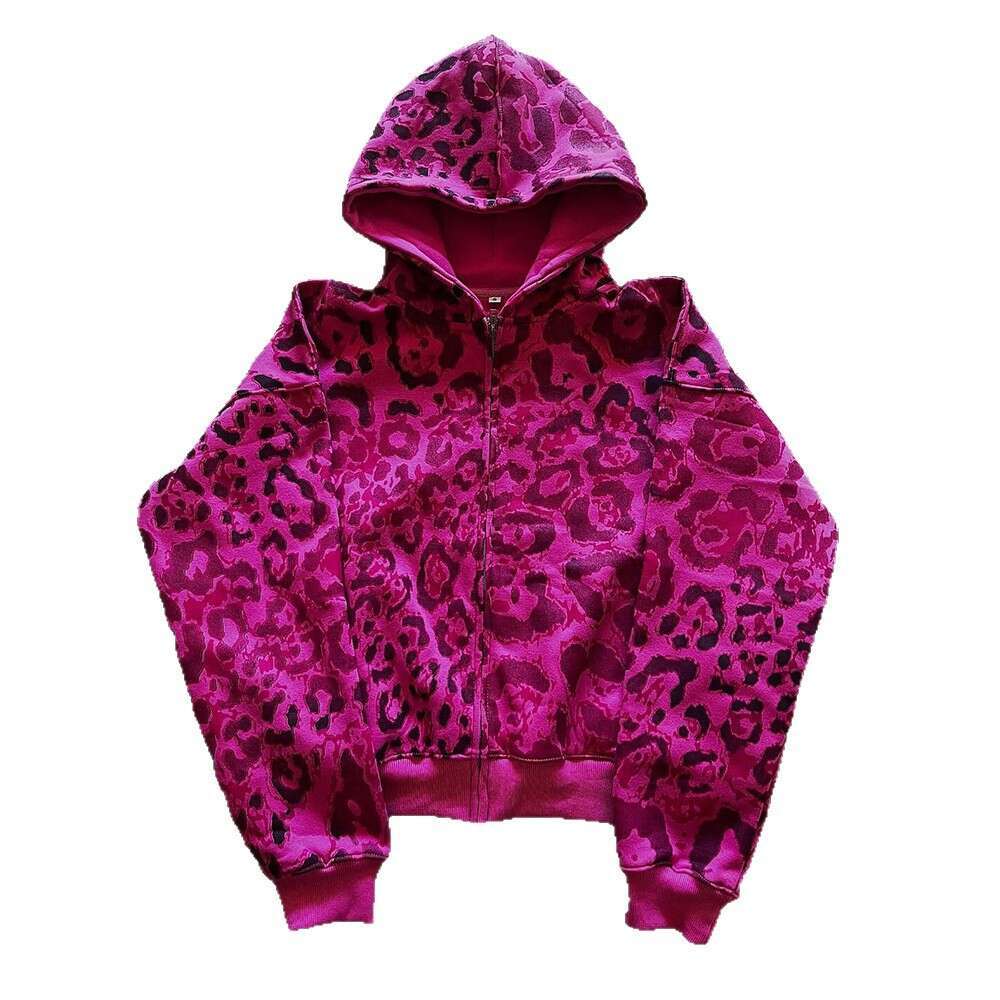 Autumn Winter Long Sleeve Zipper Cardigan Hoodie Sweatshirt Trendy Printed Jacket Y2K Street Casual Style