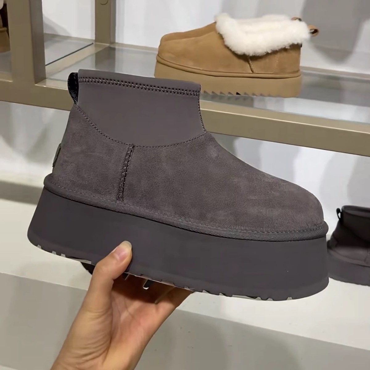 Women's thick-soled snow mini thickened and fleece pencil elastic stockings cotton shoes with 2025 new style winter casual ankle boots free shipp