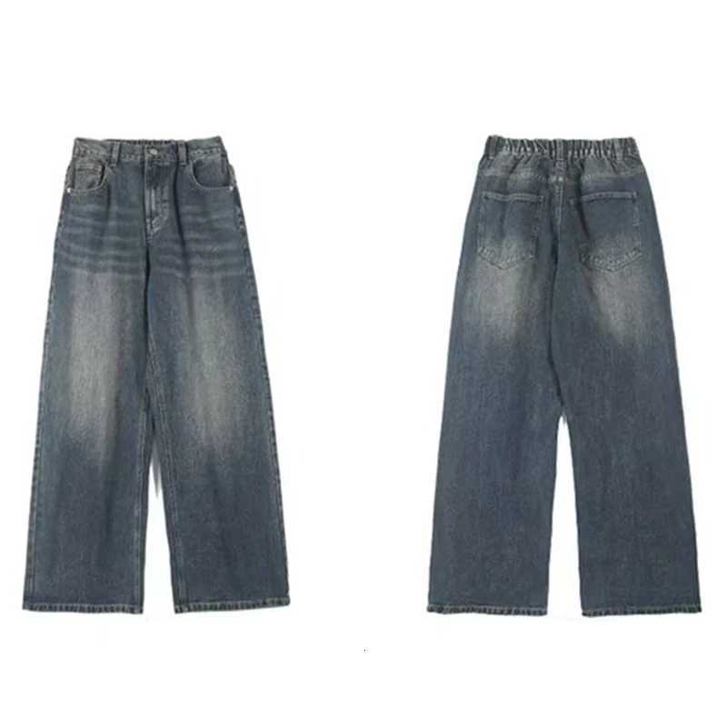 Summer Men Baggy Denim Jeans Male New Fashion Wash Straight Wide Leg Casual Trousers High Street Hot Sale Loose Trousers W250905