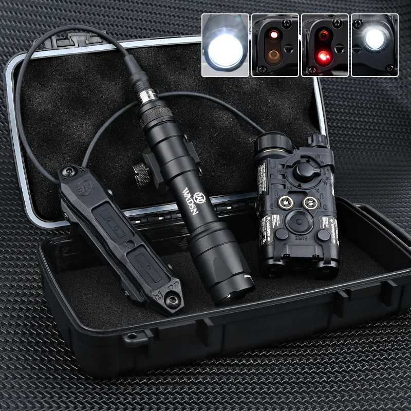 Tactical WADSN NGAL L3 Laser Light M600 M600C Flashlight Double control Extension Switch Airsoft Hunting Combo Set GearXJ250905