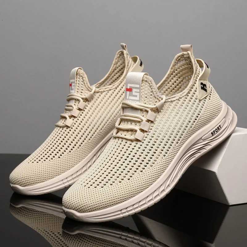 Oulylan Mens Sneakers Classic Casual Shoes Breathable Mesh Running Sneakers Without Laces Lightweight Men Shoes 2025 Summer New Z250905