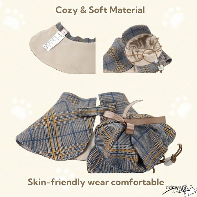 Dog Costume-Cute Detective Pet Clothes Set Ddmydec Halloween Cosplay Party Outfit Winter Fashion Cape Cloak Hat For Small Medium Dog, Cat Kitten XXL A