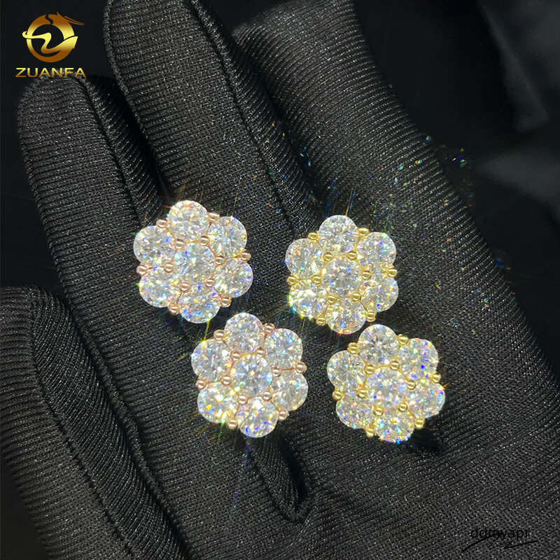 Hot Sale Dropshipping Fashion Jewelry Earrings Gold Plated Sier Vvs-Fl GRA Iced Out Screw Back Moissanite ddmyday Stud Earring ddmyday ddmyday ddmyday