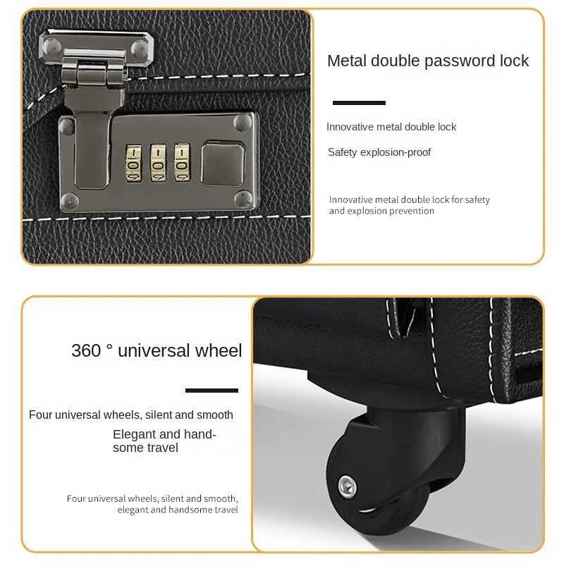 18 inch Captain Trolley Case Flight Attendant Flight Case Trainer Luggage Lawyer Suitcase Business Boarding Box Z250905