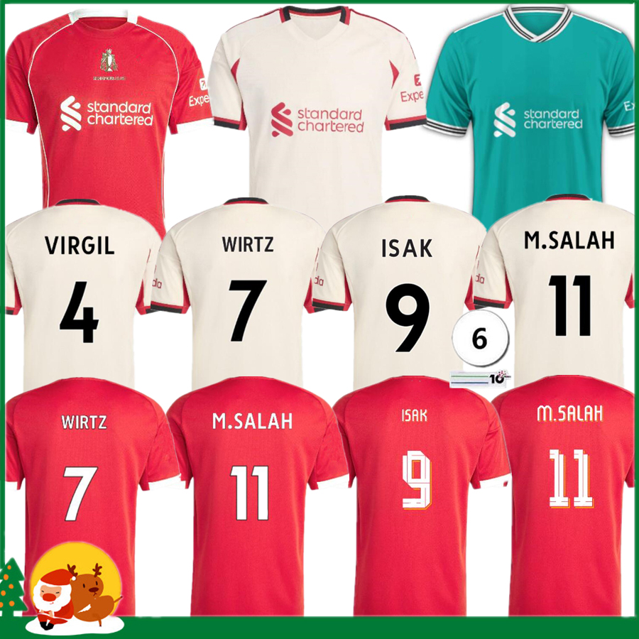 25 26 ISAK MAC ALLISTER soccer jersey DIOGO JOTA EkitikE 2025 2026 football shirt SZOBOSZLAI A.BECKER FRIMPONG Wirtz Kerkez Men kids kit uniforms SALAH KERKEZ BRADLEY