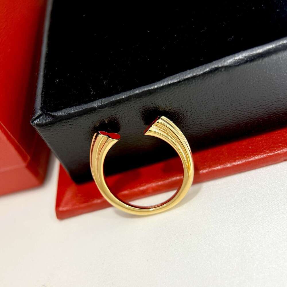 Agate Double Open Ring Red Gourd Symbolizes Good Luck and Success in Pairs New Chinese Style High-end Feel