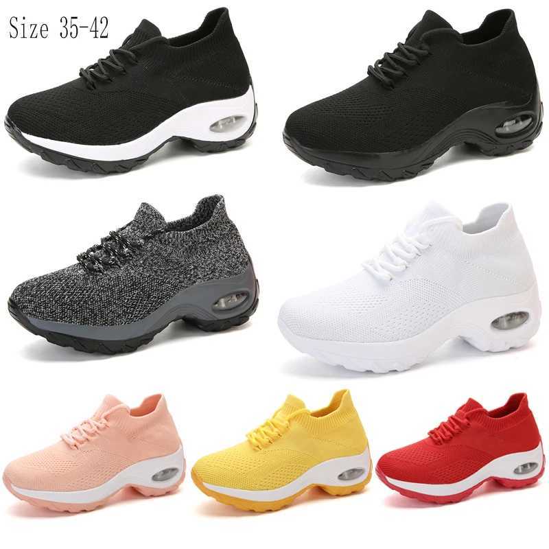 Women Tennis Shoes Breathable Mesh Heightincreasing Slipon Female Sock Footwear Outdoor Women Sneakers Thick Bottom Platforms Z250905