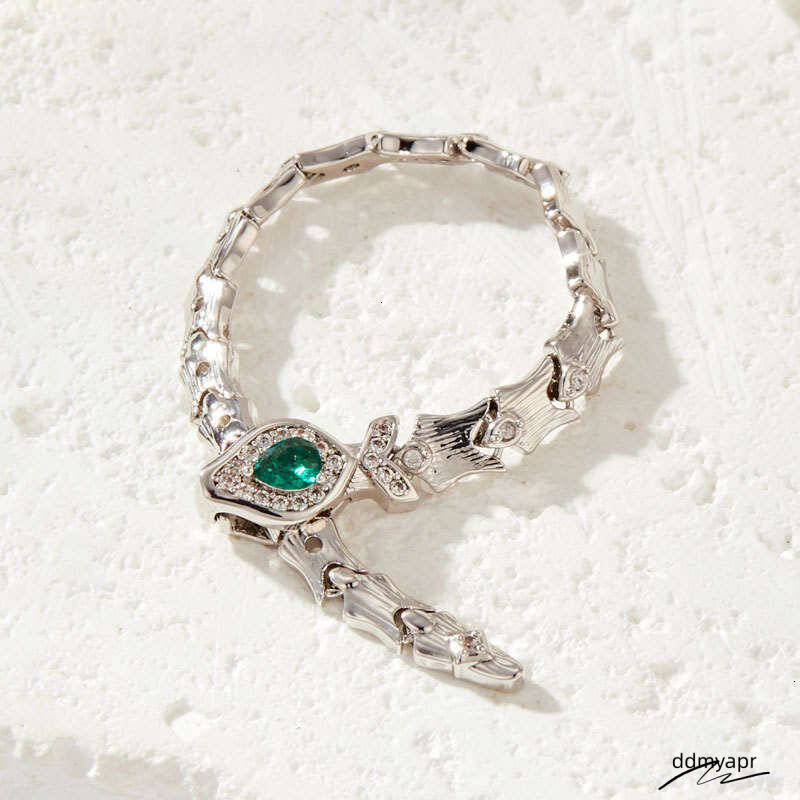 Dhcollections ddmyday Adjustable Vintage Snake Bone Joint Retro Dragon Claw Style Open Ring With Red Gemstone For Women Statement Punk Gothic Jeweller