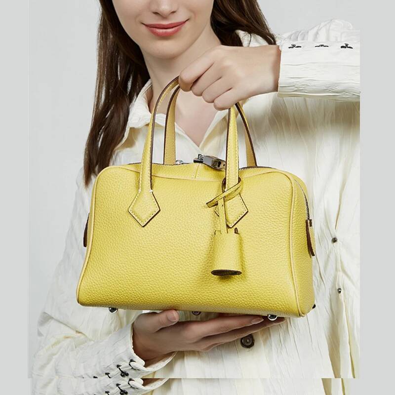 Hifashion 100% Genuine Leather Crossbody Shoulder Bags For Women 2025 Trend Designer Top Handle Satchel Boston Ladies Handbags