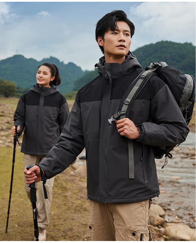 Model 669 - Detachable Hooded Ultra-Soft Silver Fox Fleece One-Piece Winter Jacket