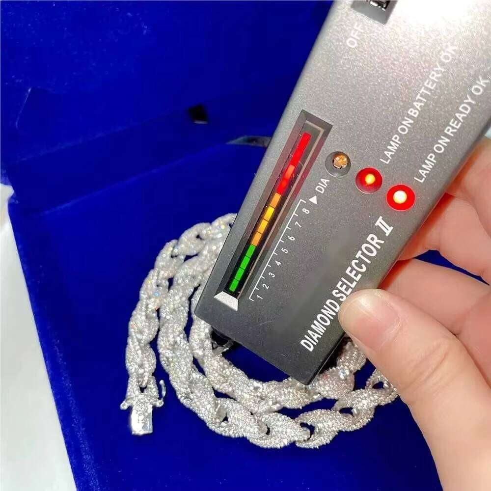 Wholesale VVS D Color Moissanite Necklace Hip Hop S Sier Men's Cuban Link Iced Tennis Rope Chain Bracelet Jewelry