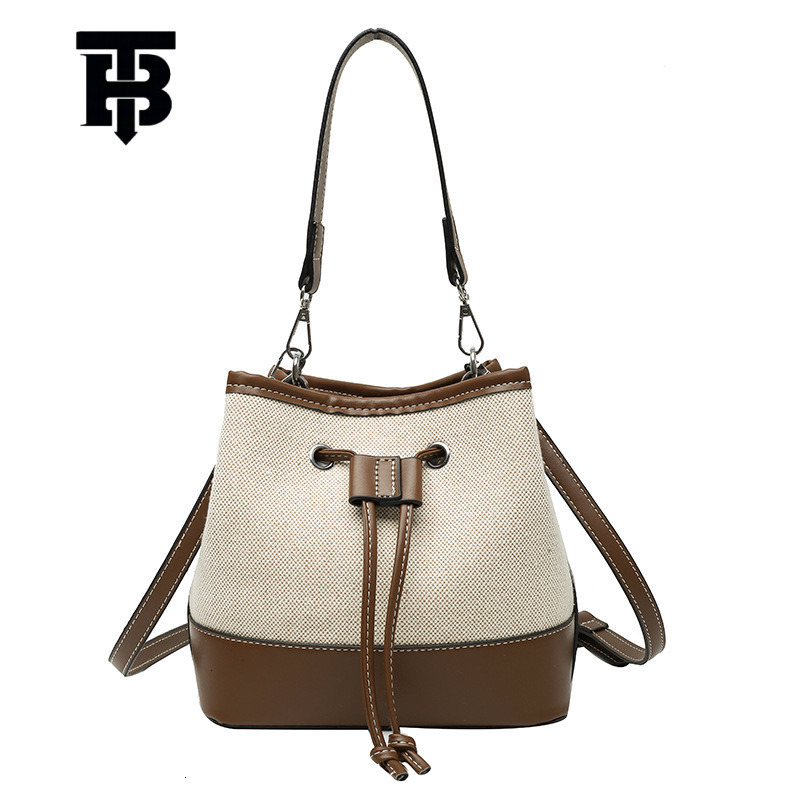 TB BHULAMTE Designer Bag Women's Bags 2025 Autumn New European And Luxury Bag American Fashion Bags Crossbody Bags Drawstring Patchwork Canvas Ha